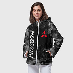 Ветровка с капюшоном женская MITSUBISHI ОГОНЬ, цвет: 3D-белый — фото 2