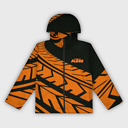 Ветровка с капюшоном женская ORANGE KTM КТМ Z, цвет: 3D-черный