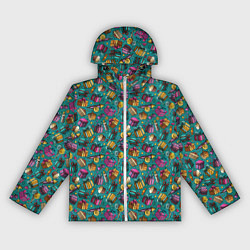 Ветровка с капюшоном женская День Рождения, цвет: 3D-белый