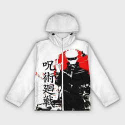 Ветровка с капюшоном женская Сатору, Jujutsu Kaisen, цвет: 3D-белый