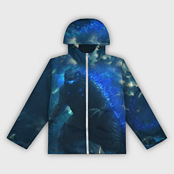 Ветровка с капюшоном женская ГОДЗИЛЛА В МОРЕ, цвет: 3D-белый