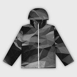 Ветровка с капюшоном женская Чб абстракция, цвет: 3D-белый