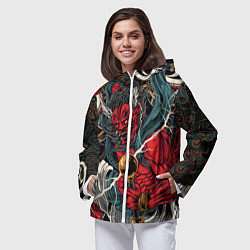 Ветровка с капюшоном женская БОГ ГРОМА РАЙДЗИН, цвет: 3D-белый — фото 2