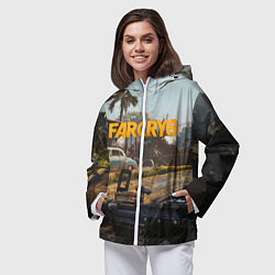 Ветровка с капюшоном женская Far Cry 6 game art, цвет: 3D-белый — фото 2