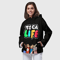 Ветровка с капюшоном женская Toca Life: Friends, цвет: 3D-черный — фото 2