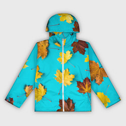 Ветровка с капюшоном женская Кленовый листочек, цвет: 3D-белый
