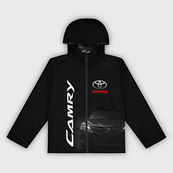 Ветровка с капюшоном женская Черная Тойота Камри, цвет: 3D-черный