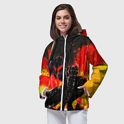 Ветровка с капюшоном женская БЕРСЕРК ОГНЕННЫЙ BERSERK, цвет: 3D-белый — фото 2