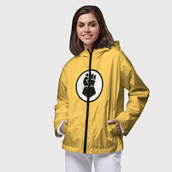 Ветровка с капюшоном женская Имперские кулаки цвет легиона 7, цвет: 3D-черный — фото 2