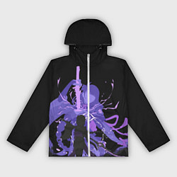 Ветровка с капюшоном женская Genshin Impact Raiden, цвет: 3D-белый