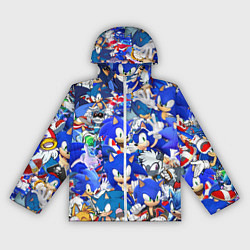 Ветровка с капюшоном женская SONIC СИНИЙ ЁЖ СОНИК, цвет: 3D-белый