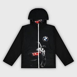 Ветровка с капюшоном женская BMW МИНИМЛ, цвет: 3D-белый
