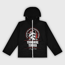 Ветровка с капюшоном женская Йоркширский Терьер Yorkshire Terrier, цвет: 3D-белый