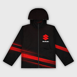 Ветровка с капюшоном женская Suzuki, Сузуки, цвет: 3D-черный