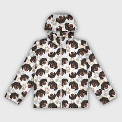 Ветровка с капюшоном женская Такса Dachshund Dog, цвет: 3D-белый