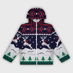 Ветровка с капюшоном женская СВИТЕР С ОЛЕНЯМИ DEER SWEATER, цвет: 3D-белый