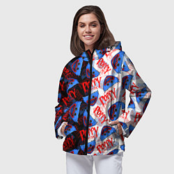 Ветровка с капюшоном женская POPPY PLAYTIME ПОППИ ПЛЕЙТАЙМ ХАГГИ ВАГГИ УЗОР, цвет: 3D-черный — фото 2