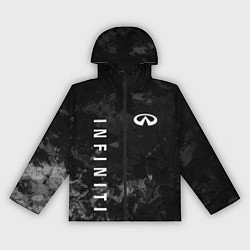 Ветровка с капюшоном женская Infiniti, Инфинити Черно серый фон, цвет: 3D-черный