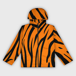 Ветровка с капюшоном женская Текстура тиграtiger, цвет: 3D-черный