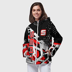 Ветровка с капюшоном женская SEAT СЕАТ, цвет: 3D-белый — фото 2