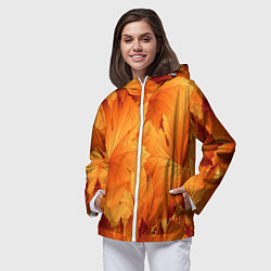 Ветровка с капюшоном женская Кленовая сладость, цвет: 3D-белый — фото 2