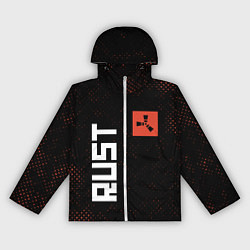 Ветровка с капюшоном женская RUST - Гранж, цвет: 3D-белый