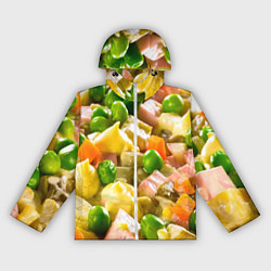 Ветровка с капюшоном женская Весь в оливье, цвет: 3D-белый