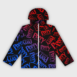 Ветровка с капюшоном женская POPPY PLAYTIME LOGO NEON, ХАГИ ВАГИ, цвет: 3D-белый