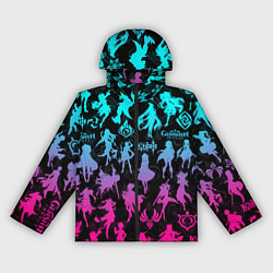Ветровка с капюшоном женская ГЕНШИН ИМПАКТ НЕОН ПЕРСОНАЖИ ИГРЫ GENSHIN IM ACT L, цвет: 3D-черный