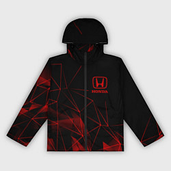 Ветровка с капюшоном женская HONDA, ХОНДА ГЕОМЕТРИЯ ЛИНИИ, цвет: 3D-черный