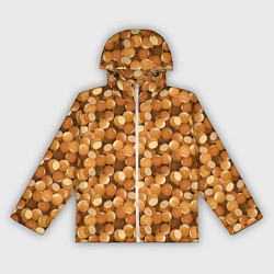 Ветровка с капюшоном женская Орехи Фундук, цвет: 3D-белый