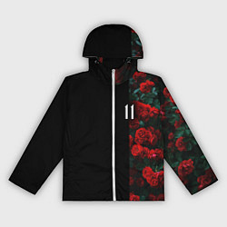Ветровка с капюшоном женская РОЗЫ 11, цвет: 3D-белый