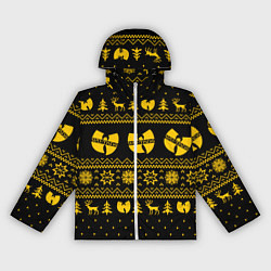 Ветровка с капюшоном женская НОВОГОДНИЙ СВИТЕР WU TANG CLAN, цвет: 3D-белый