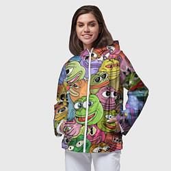 Ветровка с капюшоном женская Pepe BOMBING, цвет: 3D-белый — фото 2