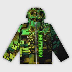 Ветровка с капюшоном женская Minecraft, pattern 2022, цвет: 3D-белый