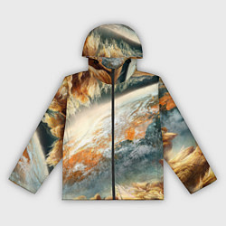 Ветровка с капюшоном женская Песчаный Космос, цвет: 3D-черный