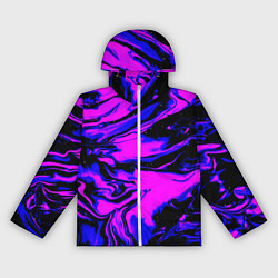 Ветровка с капюшоном женская НЕОНОВЫЕ РАЗВОДЫ КРАСОК, цвет: 3D-белый