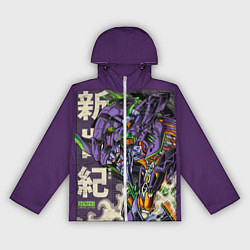 Ветровка с капюшоном женская Evangelion Eva-01, цвет: 3D-белый