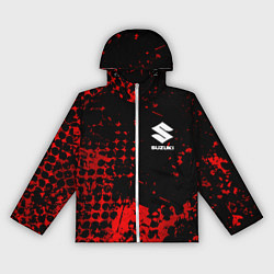 Ветровка с капюшоном женская Suzuki , Сузуки, цвет: 3D-белый