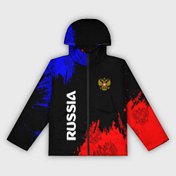 Ветровка с капюшоном женская Russia Патриот, цвет: 3D-черный