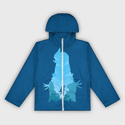 Ветровка с капюшоном женская Шень Хе Genshin Impact, цвет: 3D-белый