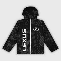 Ветровка с капюшоном женская Lexus, Лексус черно серый, цвет: 3D-белый