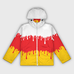 Ветровка с капюшоном женская Северная Осетия Алания потёки, цвет: 3D-белый