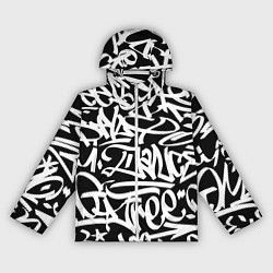 Ветровка с капюшоном женская КРУТОЕ ГРАФФИТИ Я РЭПЕР, цвет: 3D-белый