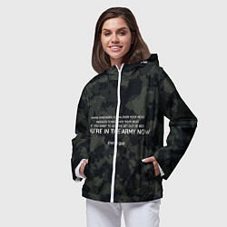 Ветровка с капюшоном женская ARMY NOW, цвет: 3D-белый — фото 2