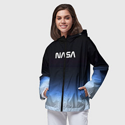 Ветровка с капюшоном женская NASA с МКС, цвет: 3D-черный — фото 2