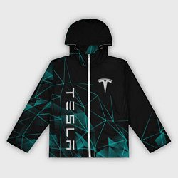 Ветровка с капюшоном женская Tesla Тесла Геометрия, цвет: 3D-белый