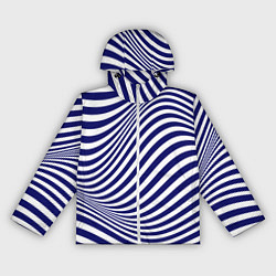 Ветровка с капюшоном женская ИЛЛЮЗИЯ В ПОЛОСАХ ОБМАН ЗРЕНИЯ, цвет: 3D-белый