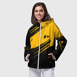 Ветровка с капюшоном женская Парусный спорт Водный спорт, цвет: 3D-белый — фото 2