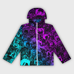 Ветровка с капюшоном женская AHEGAO NEON GIRL НЕОНОВЫЙ АХЕГАО, цвет: 3D-белый